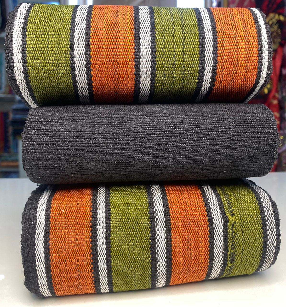 Green & Orange Aso-Oke